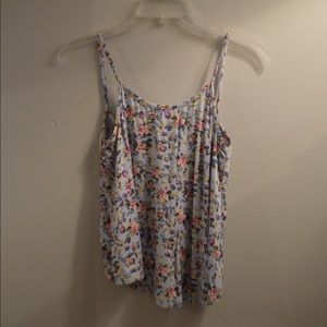 Floral top with open back